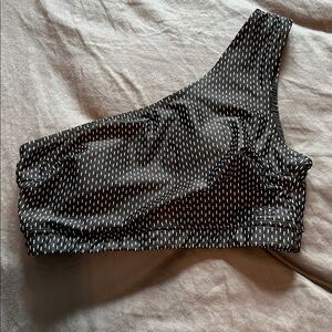 Black and White One-Shoulder bikini top